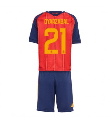 Spanien Mikel Oyarzabal #21 Hjemmebanetrøje Børn VM 2026 Kortærmet (+ Korte bukser)